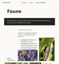 Le peuplier faune